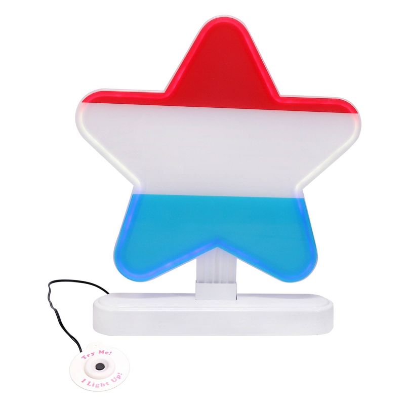 Rite Lite 11.5" Traditional Style LED Battery Powered Hanukkah Menorah - White/Blue