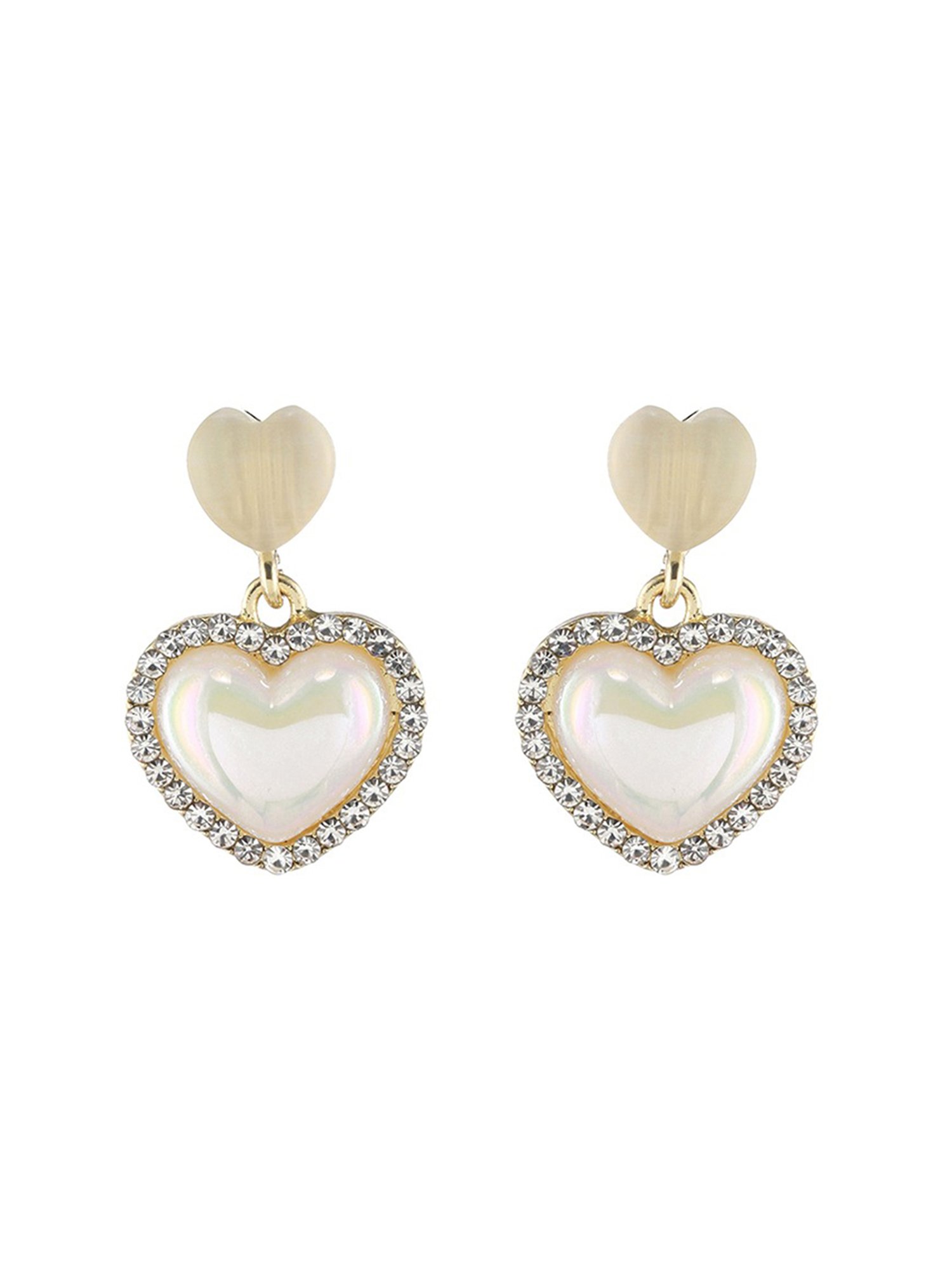 Aatmana Gold-Plated Heart Shaped Drop Earrings