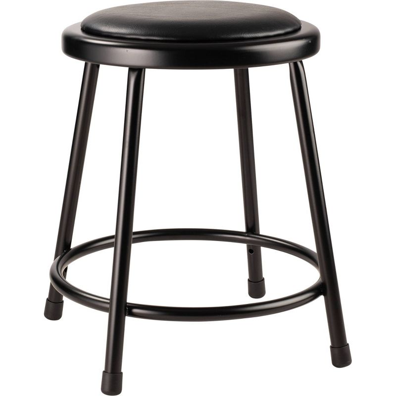 2pk 18" Heavy Duty Vinyl Padded Steel Stool Black - Hampton Collection
