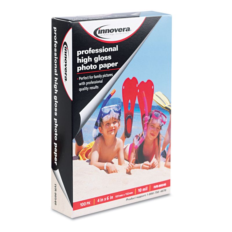 Innovera High-Gloss Photo Paper 4 x 6 100 Sheets/Pack 99546