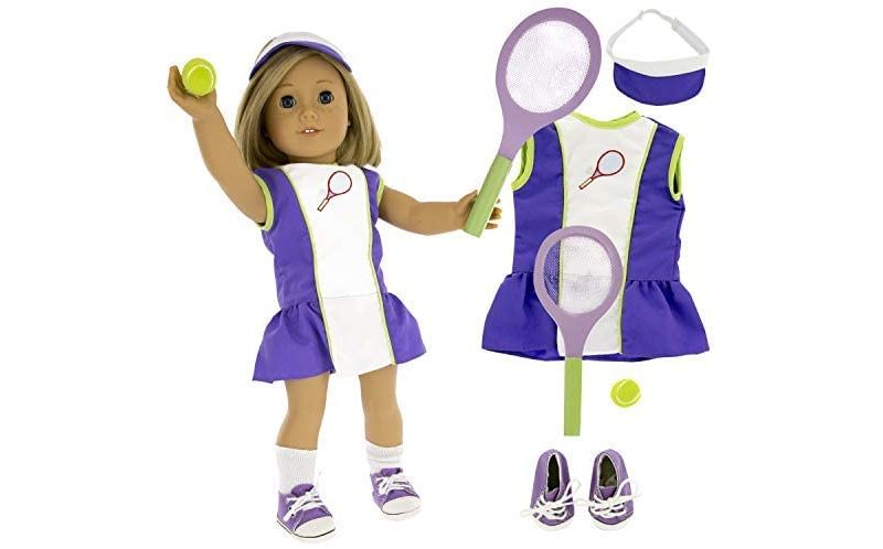 Dress Along Dolly Tennis Sports Outfit for American Girl Doll