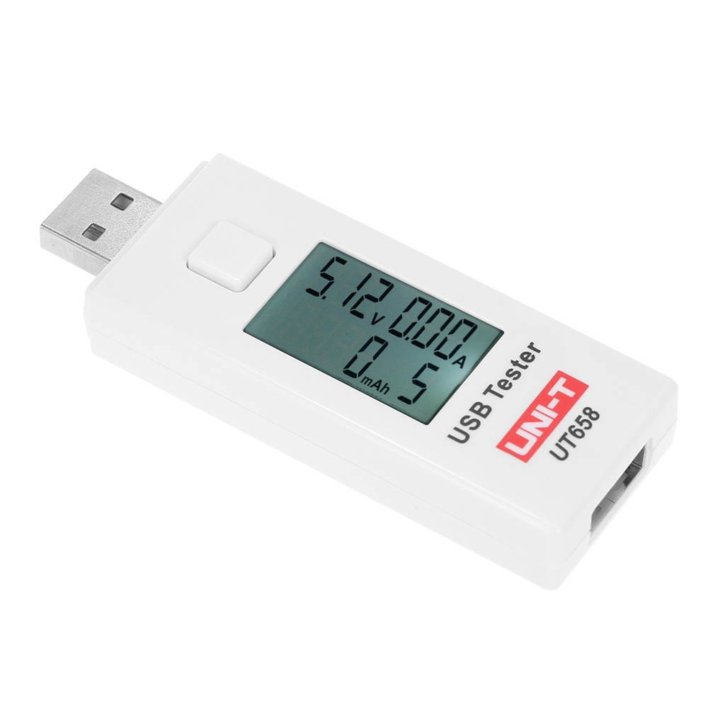 UNI-T UT658 Digital LCD USB Voltage Current Meter U Disk Voltmeter Ameter Charging Capacity Tester DC3-9V 0-3A