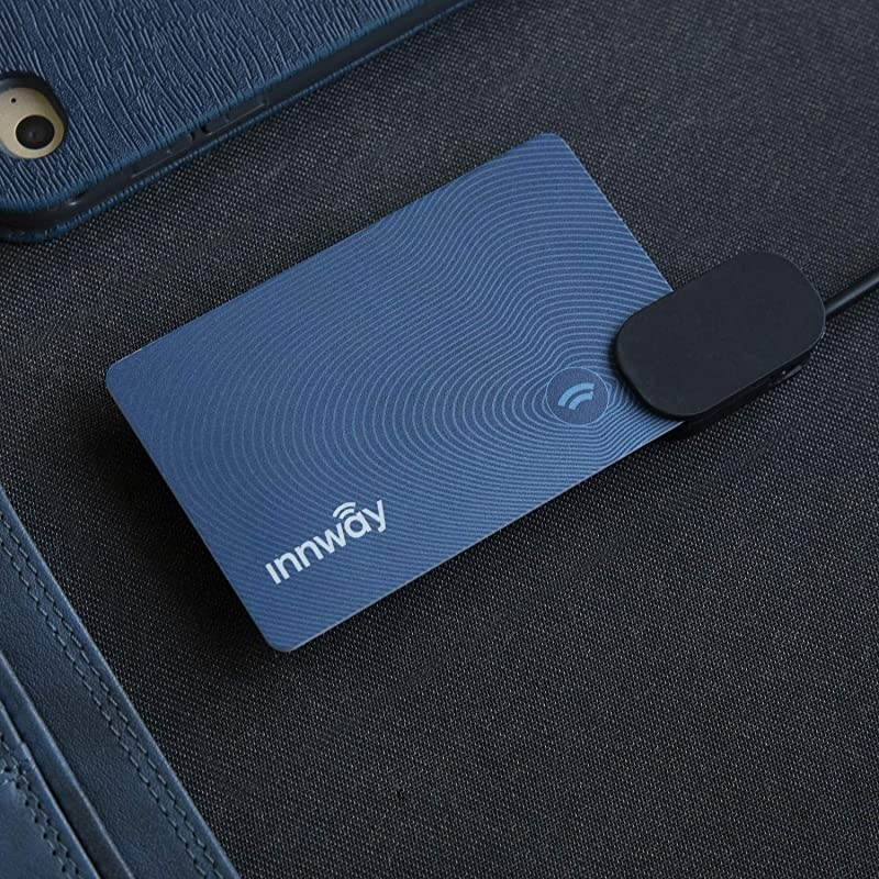 Card Ultra Thin Rechargeable Bluetooth Tracker Finder Find Your Wallet Bag Backpack Keys LaptopTabletBlue