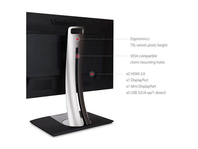 ViewSonic VP2768a 27" 2560 x 1440 (2K) 60 Hz HDMI, DisplayPort, RJ45, USB Height Adjustable IPS Monitor