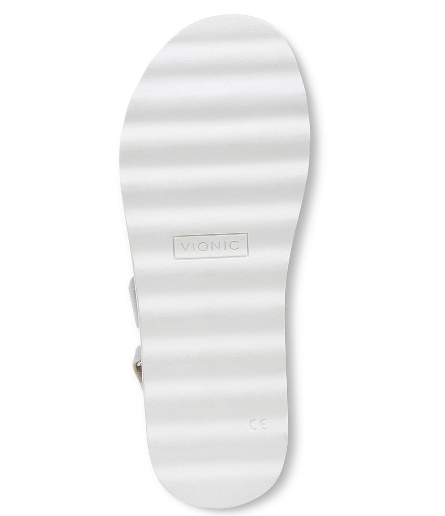 Vionic Brielle Croc Embossed Platform Wedge Sandals