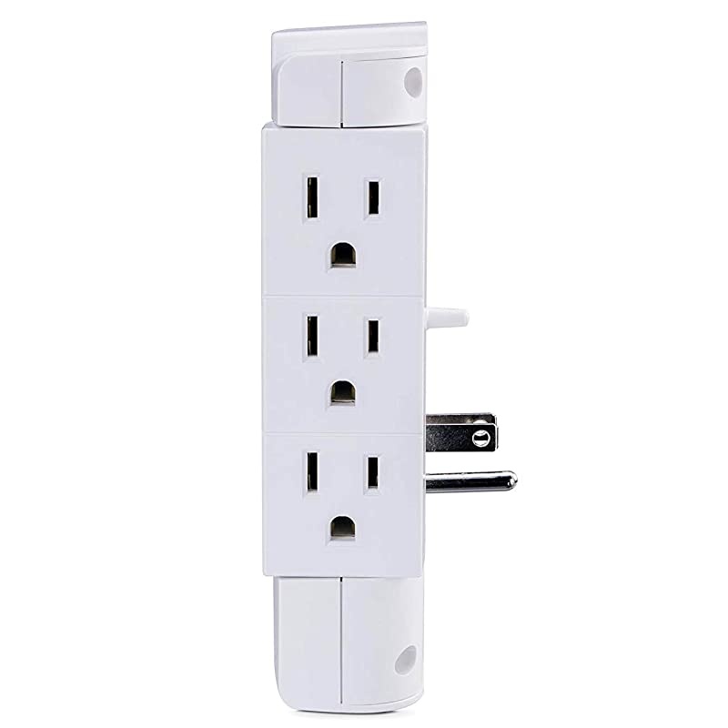 AC Outlet Power Surge Protector with 2 Ports USB Wall Charger 21Amp and Swivel Sockets White 2 Pack