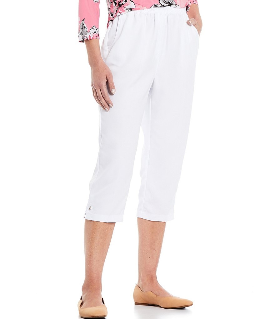 Westbound Petite Size Linen Capri Pants