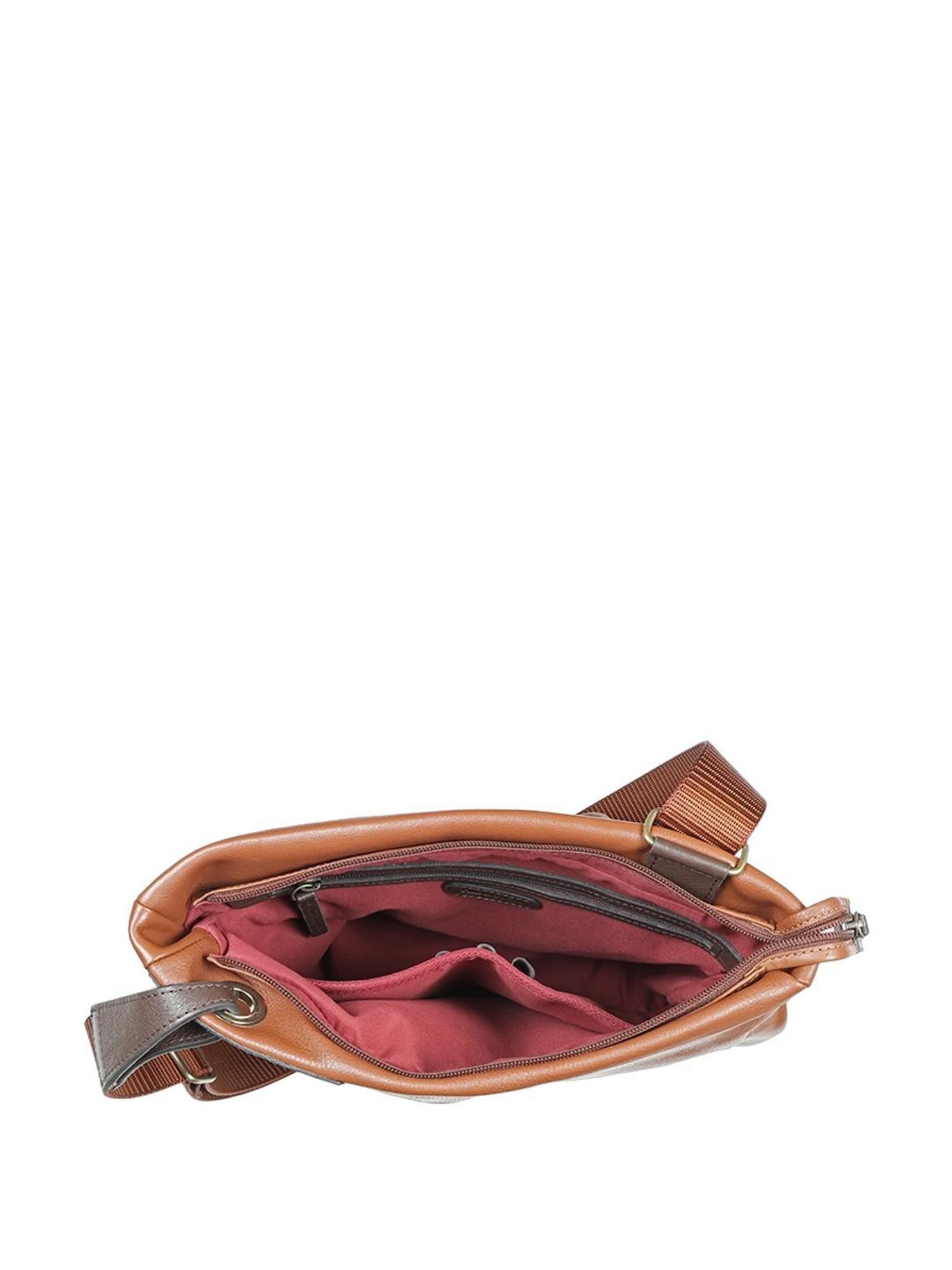 Hidesign Wabi Sabi Tan Solid Medium Sling Handbag