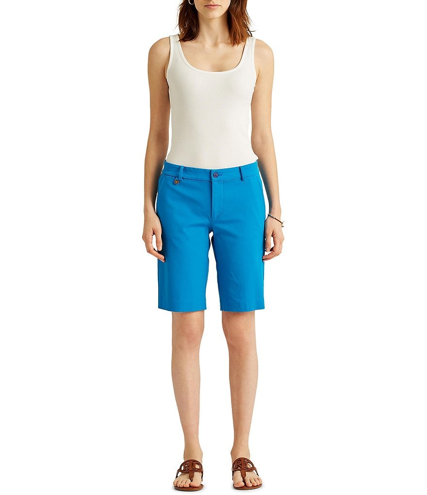 Allison Daley Petite Size True Navy Pull On Bermuda Shorts