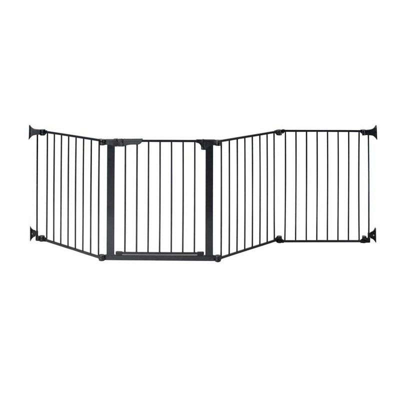 KidCo Auto Close Configure Baby Gate with One 24" Extension (Total width up to 104") - Black