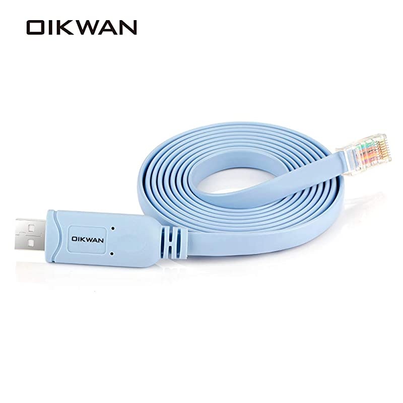 USB Cisco Console Cable FTDI USB to RJ45 Cable for RoutersSwitchesServes Blue