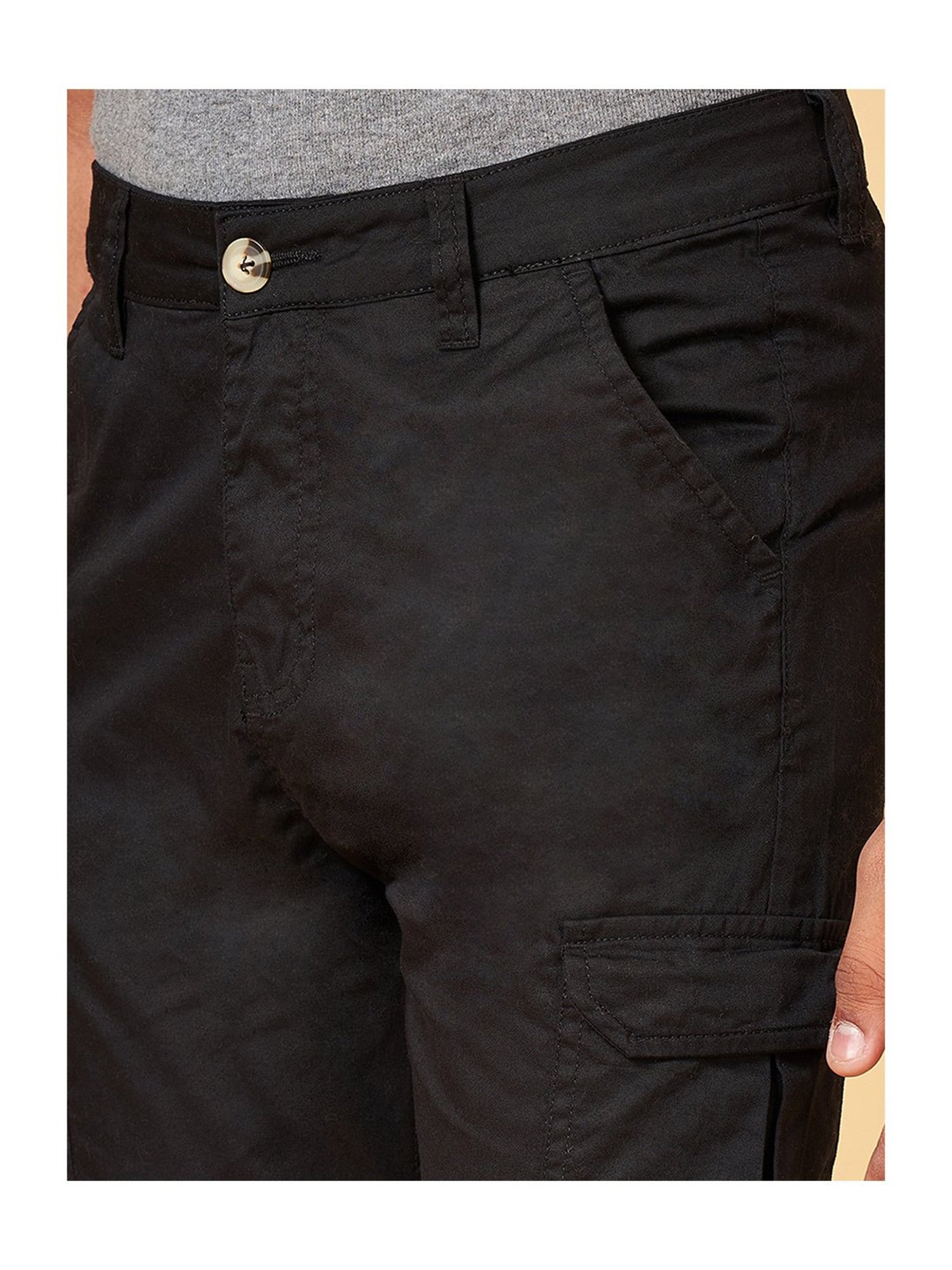 Coolsters by Pantaloons Boys Black Solid Cargo