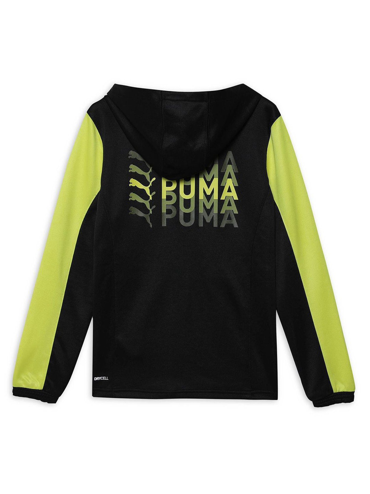 Puma Kids Black Logo Print Full Sleeves Jacket
