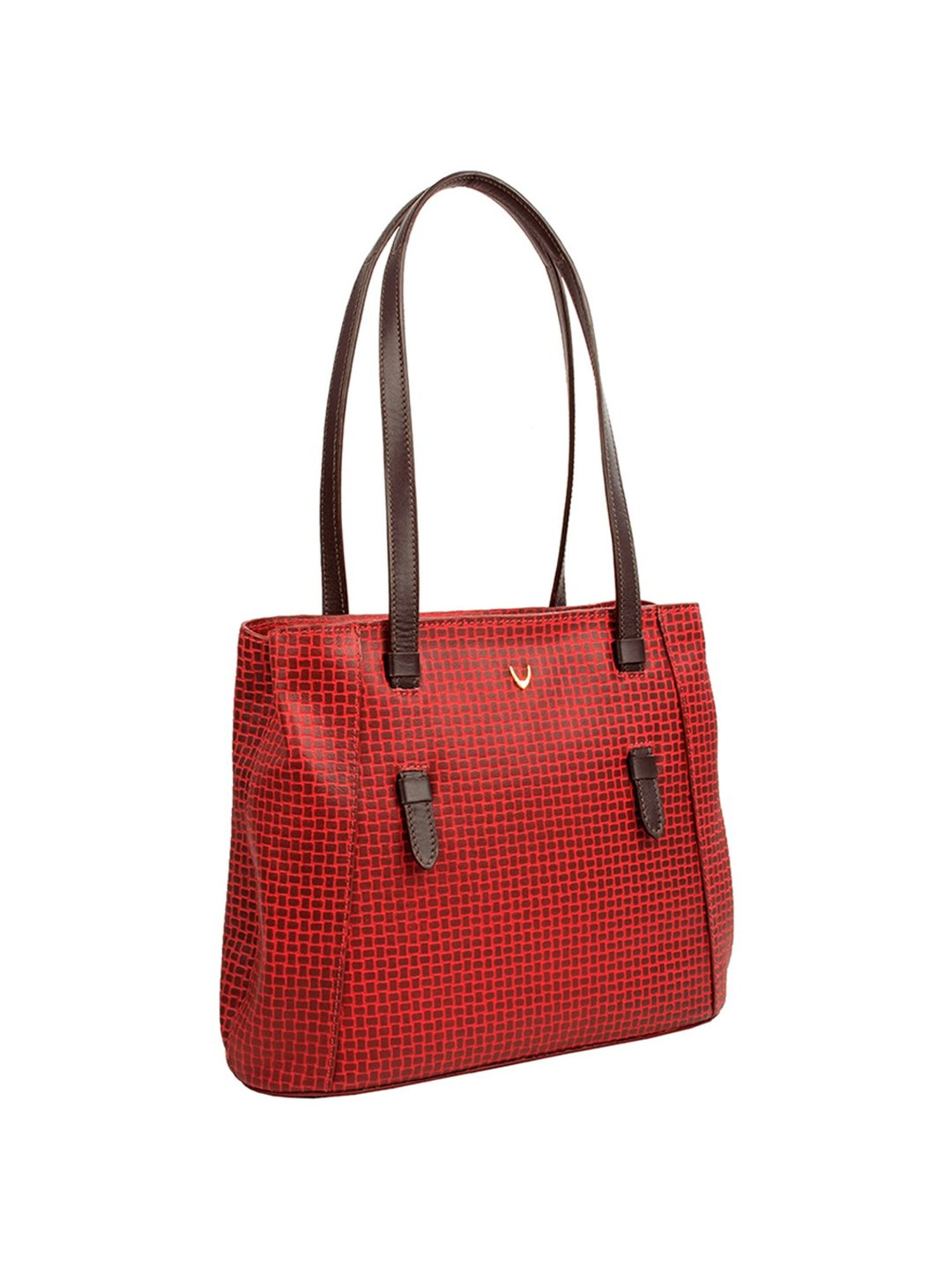 Hidesign EE Leandra 02 Red Textured Medium Shoulder Handbag