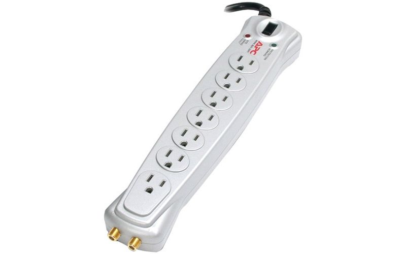 APC Audio/Video Surge Protector 7 Outlet 120V - Receptacles: 7 x NEMA 5-15R - 480J