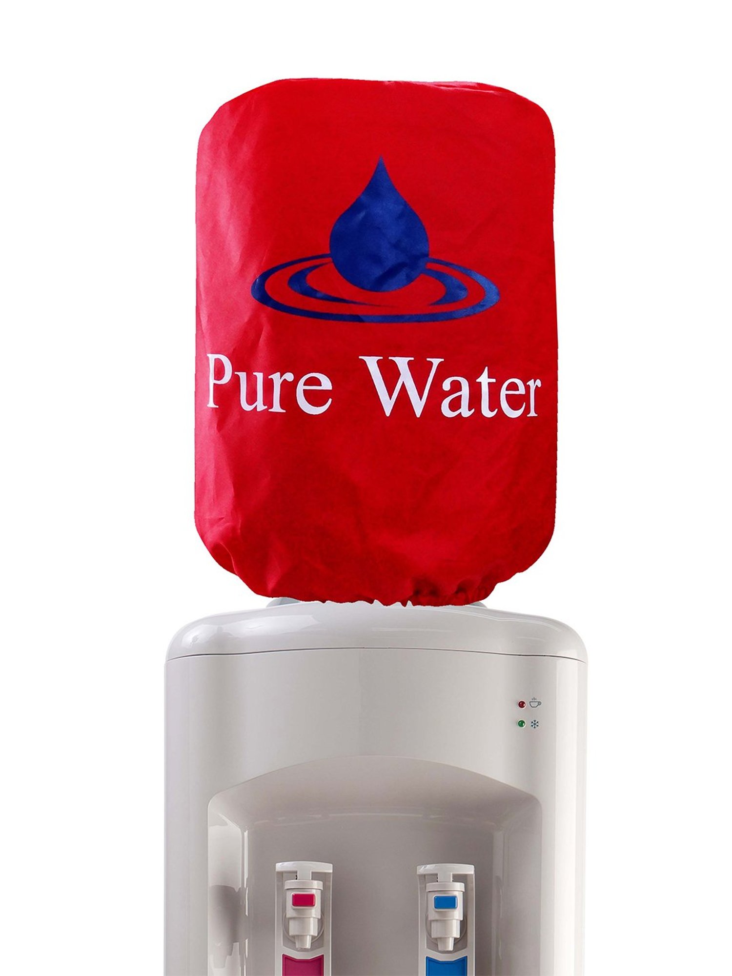 Swayam Red & Blue Cotton 20 Litre Water Dispenser Bottle Cover - Set of 1