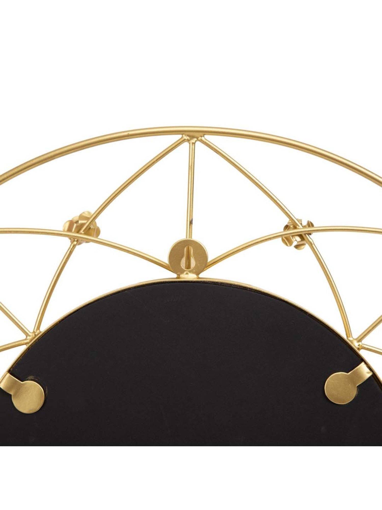 Home4U Gold & Brown Metal Mirror - Set of 1