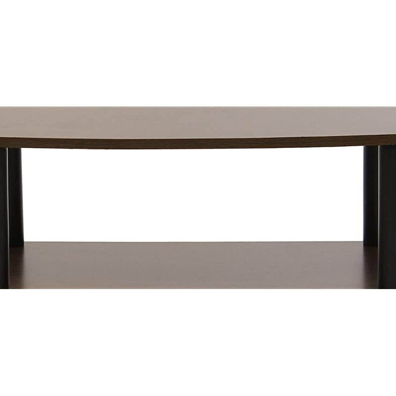 TurnNTube No Tools 2Tier Elevated TV Stand Dark BrownBlack