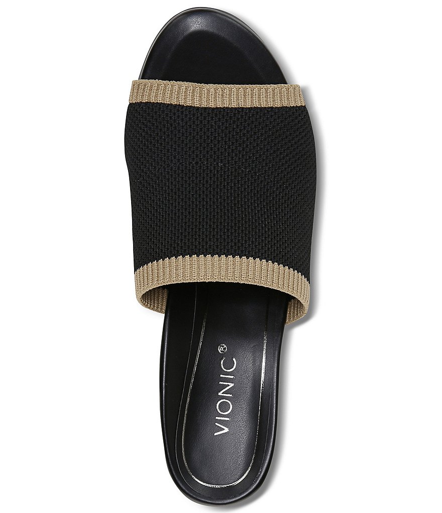 Vionic Fleur Knit Block Heel Mules