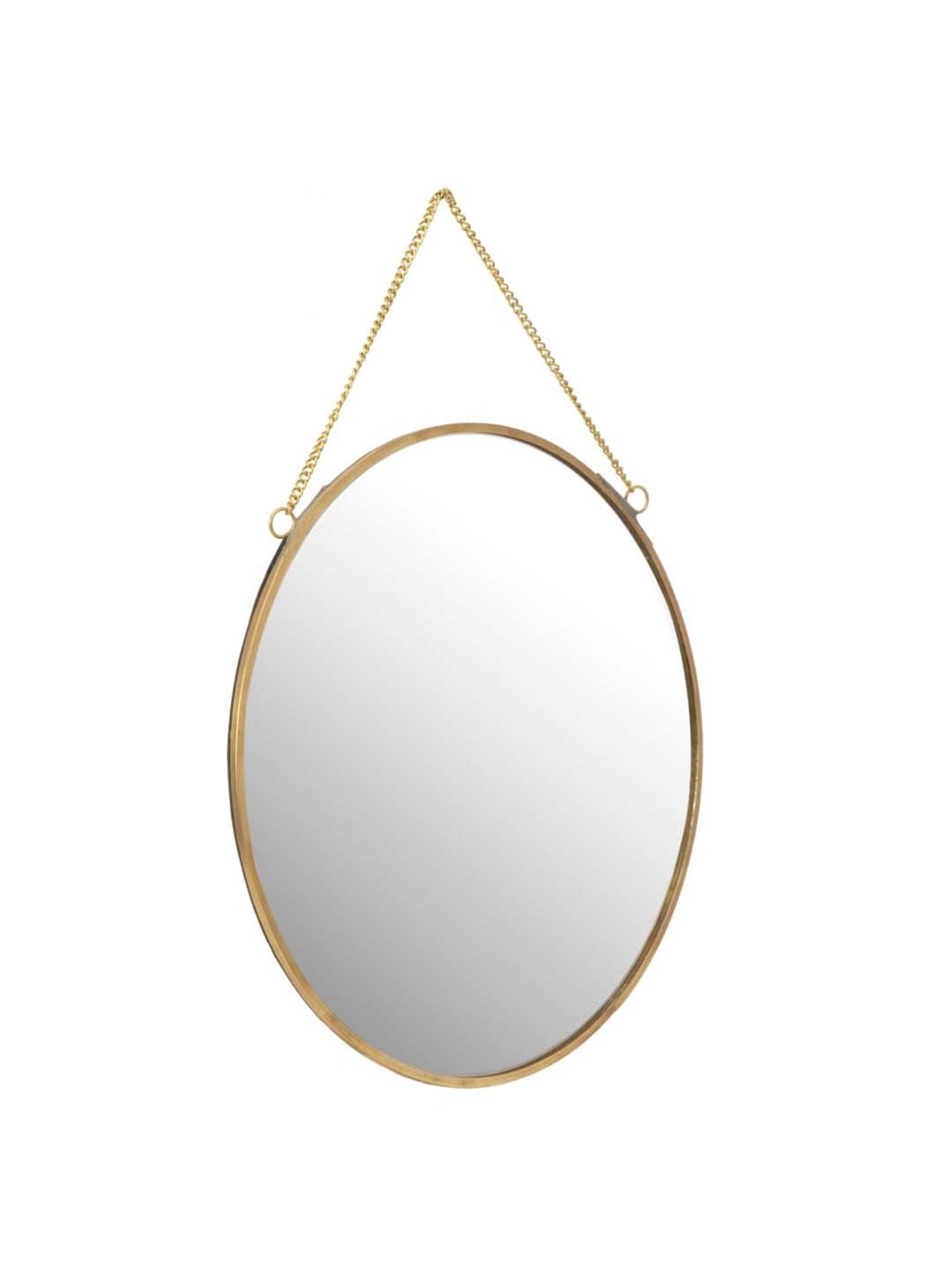 Home4U Gold  Metal Glass Mirror - Set of 1
