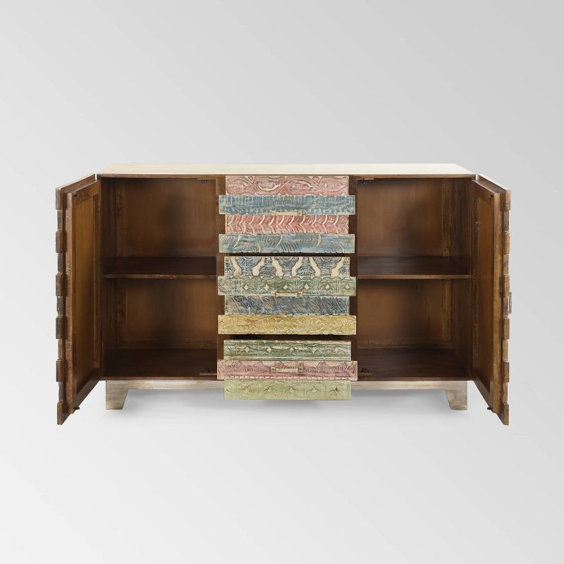 Carmel Sideboard Dark Brown/Black - Chique