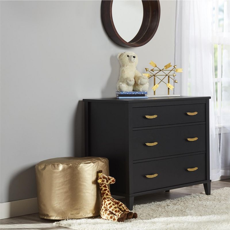 Monarch Hill Hawken 3 Drawer Dresser, Black