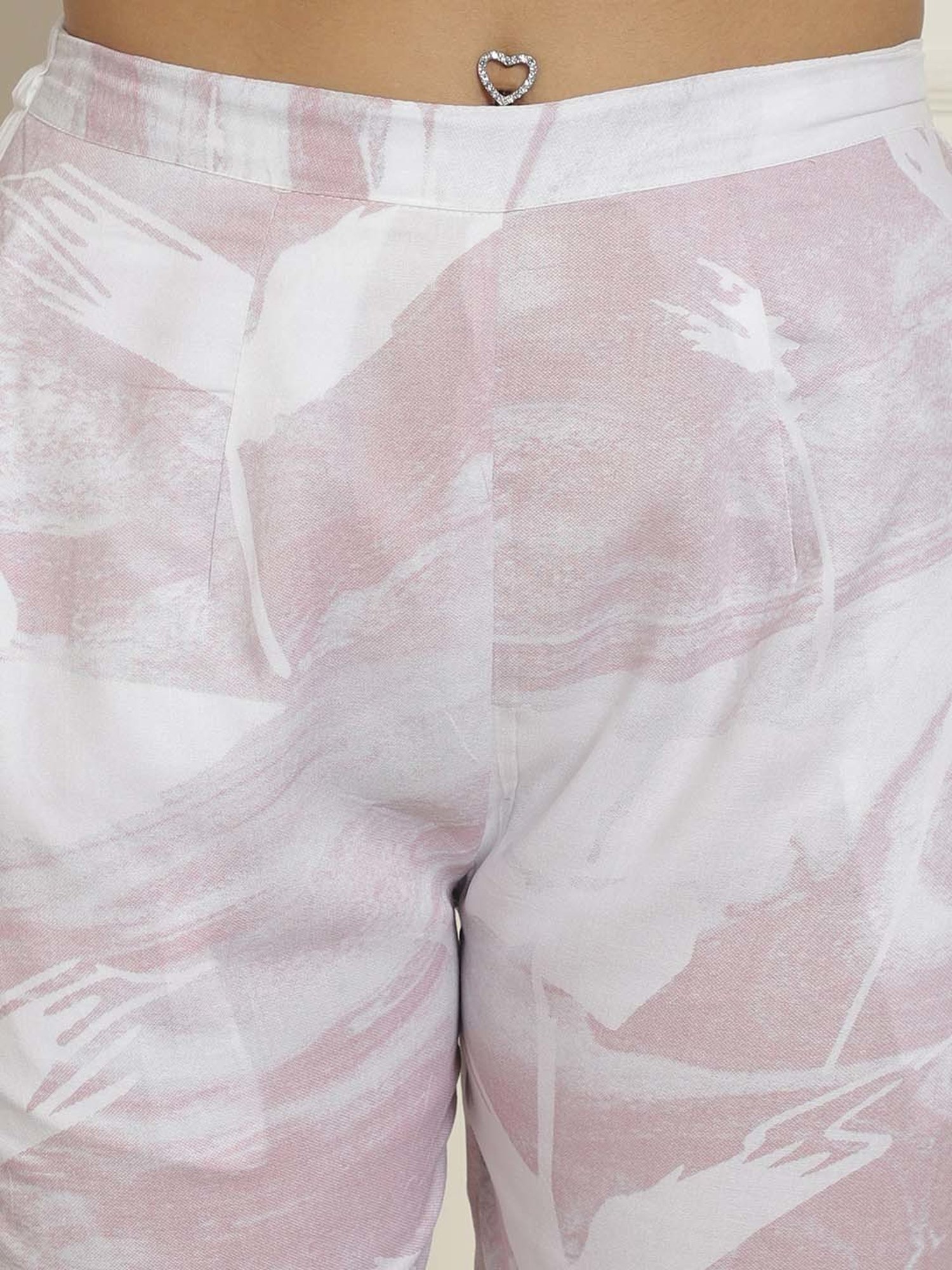 Indian Needle Light Purple Kaftan Tunic & Pant Set