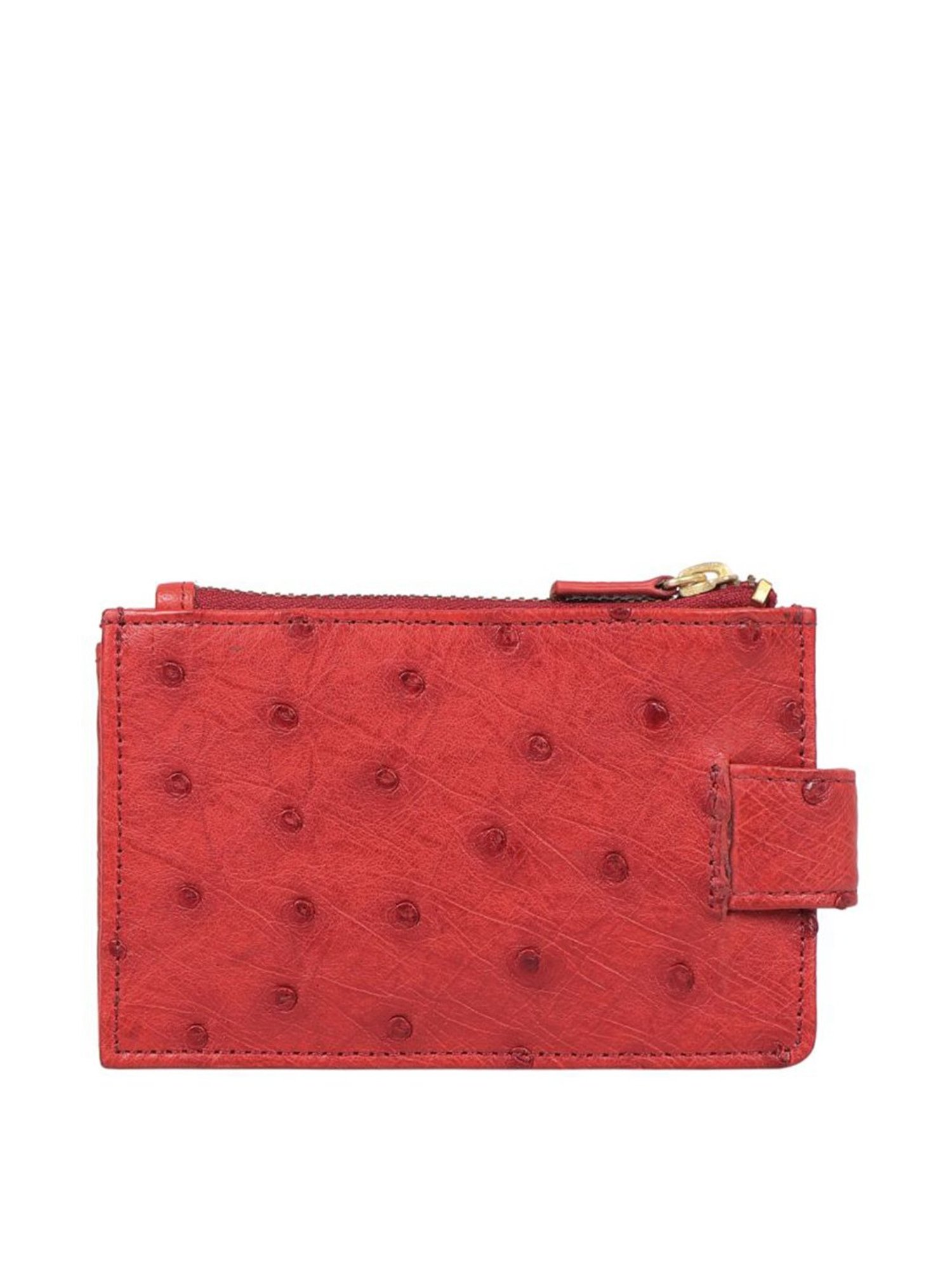 Hidesign Red Textured Card Holder