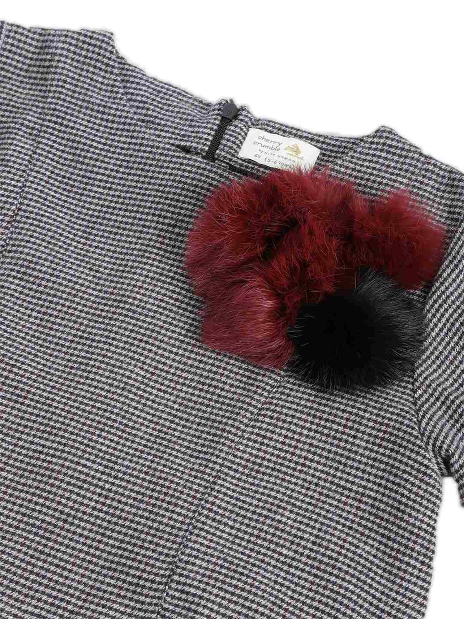 Cherry Crumble By Nitt Hyman Kids Grey Cotton Dress