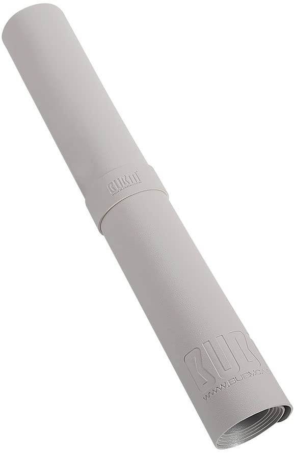 BUBM PU Leather Mouse Pad Mat Waterproof, Perfect Desk Writing Mat for Office and Home,Ultra Thin 2mm - 31.5"x15.8" (Gray)