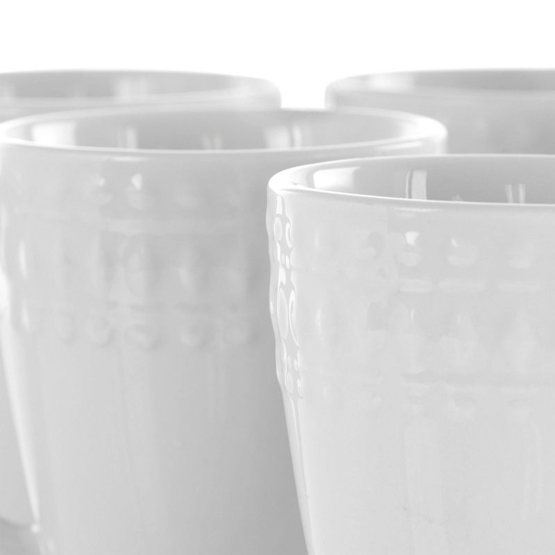 8oz 6pk Porcelain Cara Cup Set White - Elama