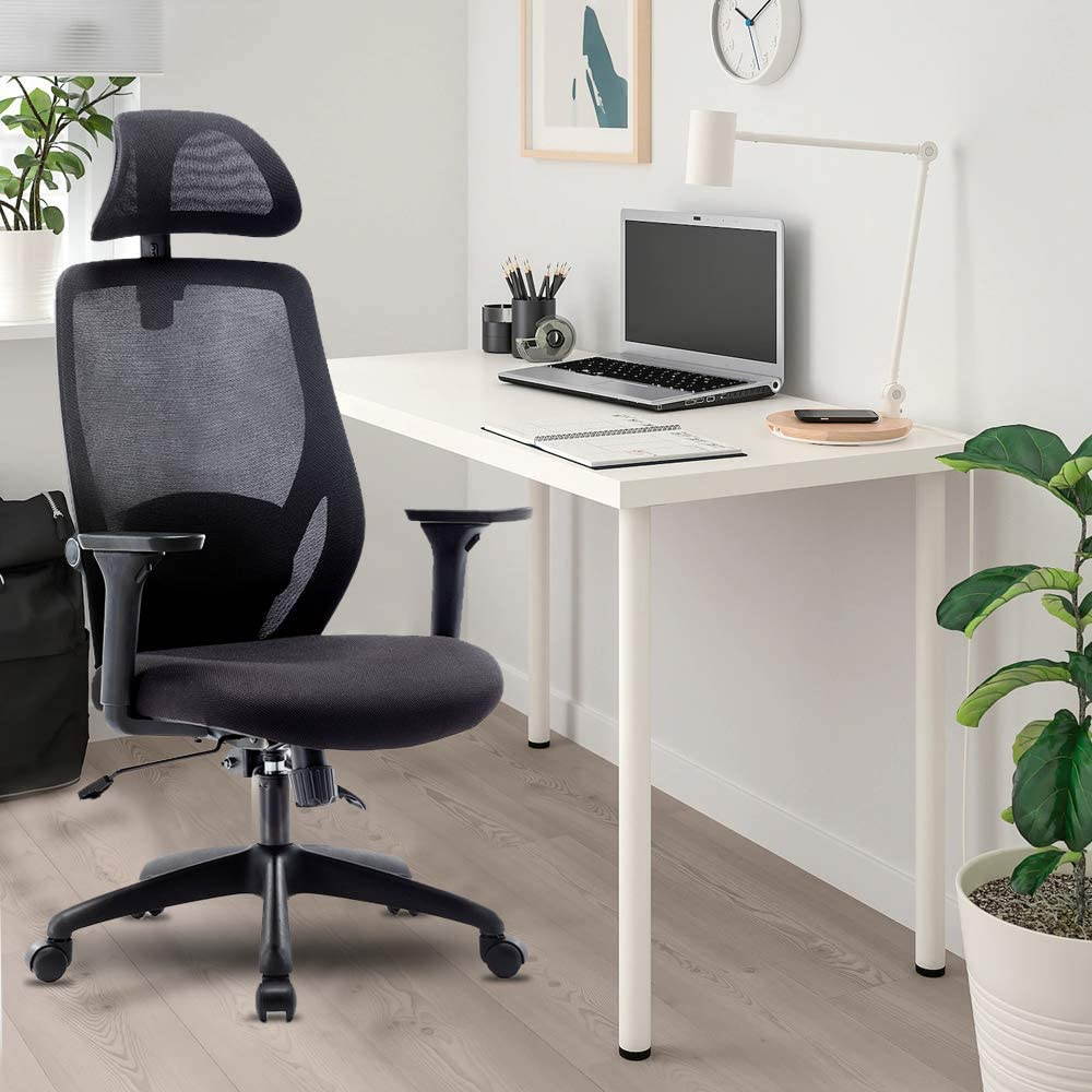 Global Leather Task Chair, Black (8993BK450/550) 