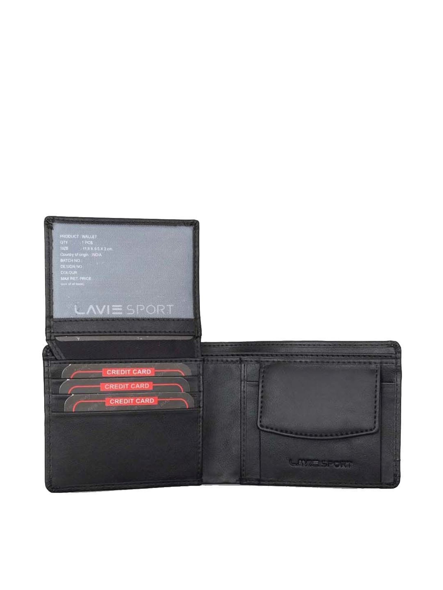 THE HOLISTIK Revival Black & Maroon Casual Leather Bi-Fold Wallet for Men