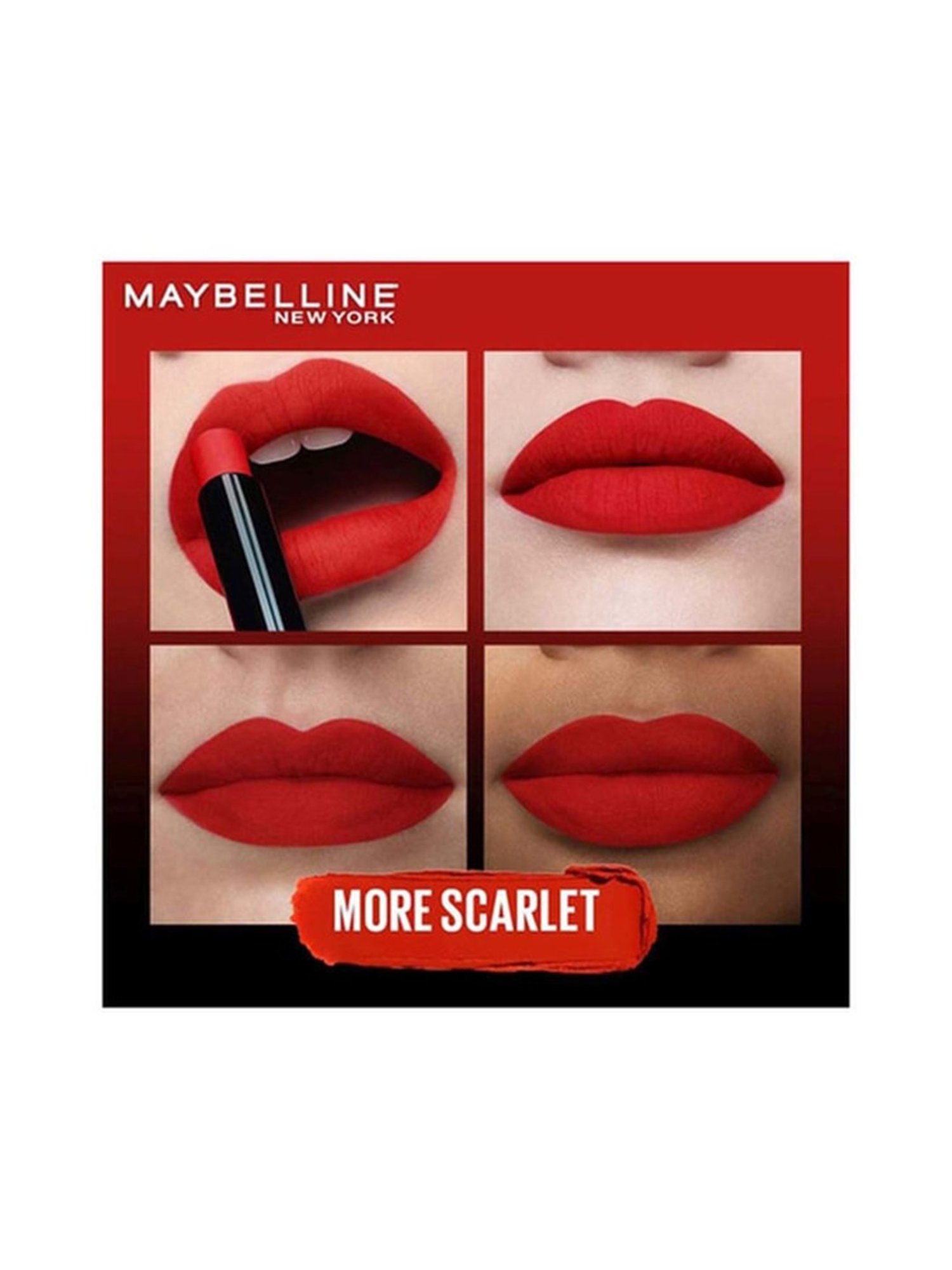 Maybelline New York Color Sensational Ultimattes Lipstick - More Scarlet,1.7 g