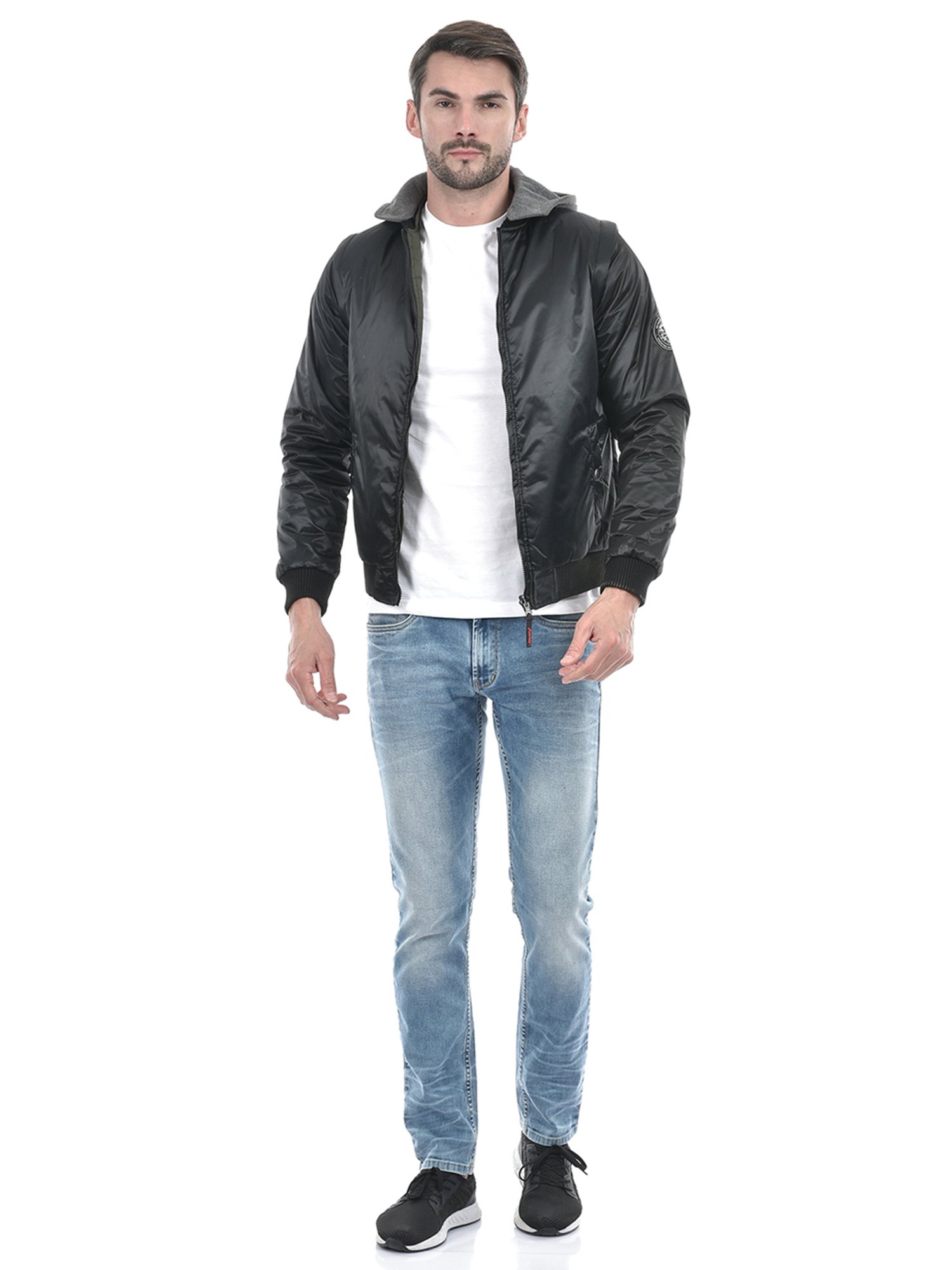 Lawman Pg3 Black & Olive Regular Fit Reversible Jacket