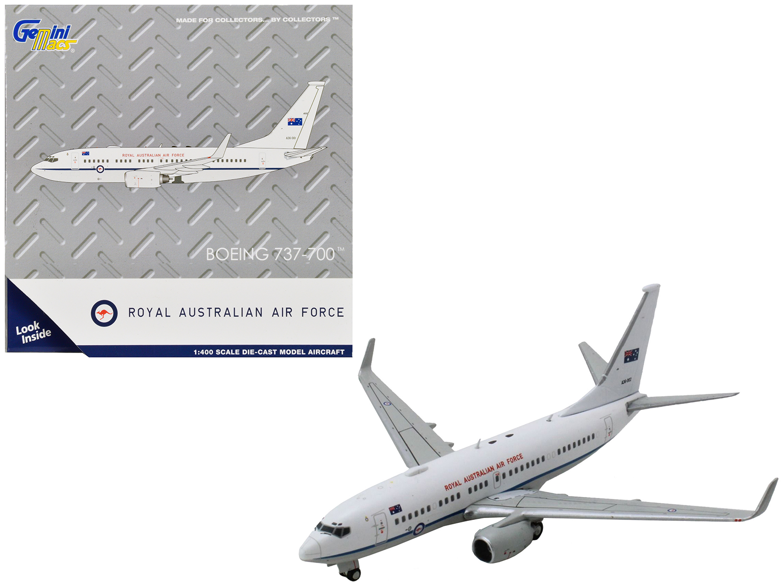 Boeing P-8 Poseidon Patrol Aircraft "Republic of Korea Air Force" Gray "Gemini 200" Series 1/200 Diecast Model Airplane by GeminiJets