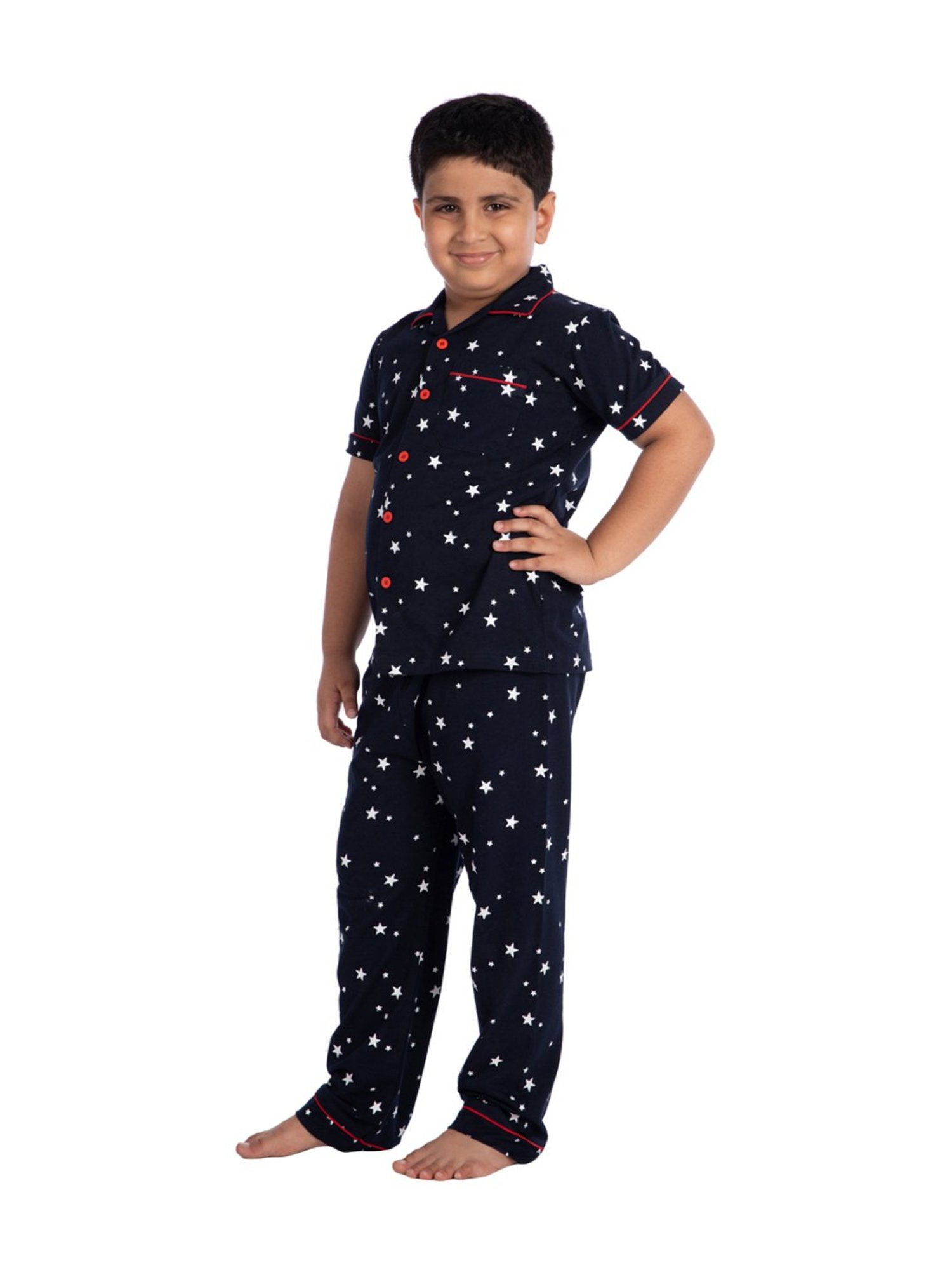 Nite Flite Boys Navy Blue Starry Nights Pyjama Set