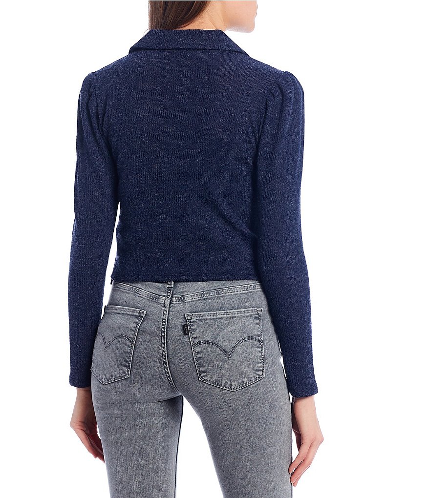 GB Round Neck Fuzzy Eyelash Sweater