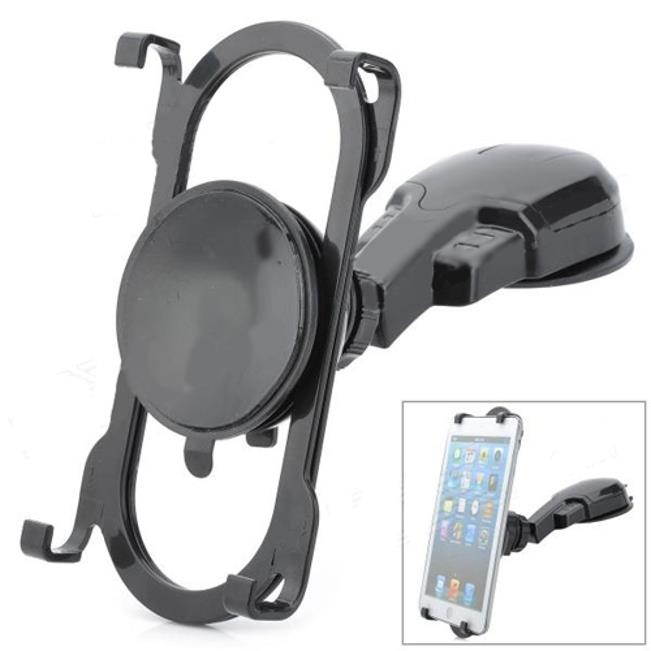 Rotating Car Mount Dashboard Phone Tablet Holder Dash Glass Swivel Cradle Stand Suction Black M1Y for ZTE Max Duo LTE XL, ZMax Pro Z981