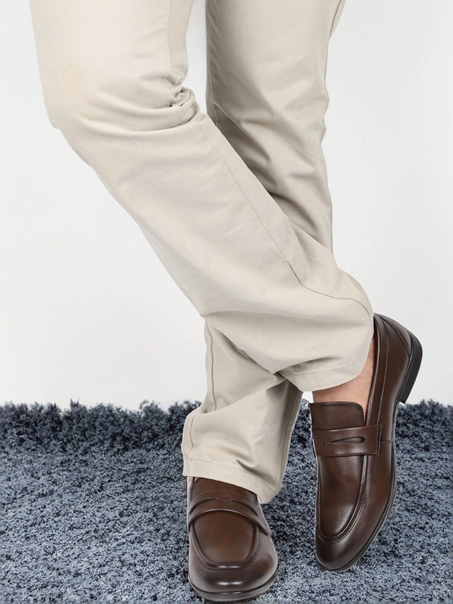 Privo by Inc.5 Men's Brown Formal Loafers