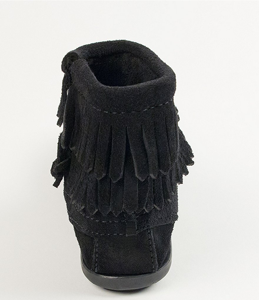 Minnetonka Girls' Double Fringe Suede Boots (Toddler)