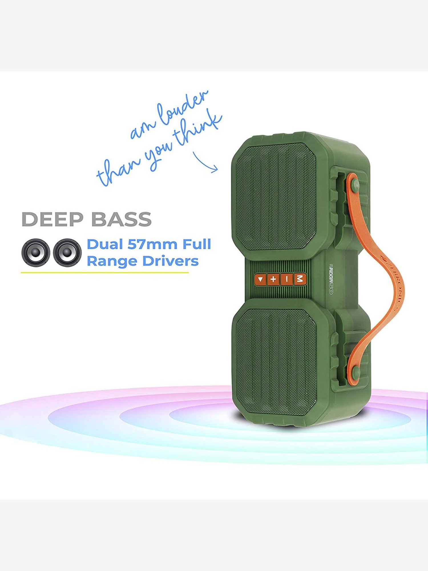 Zebronics Sound Feast 50 14W Portable Bluetooth Speaker (Green)