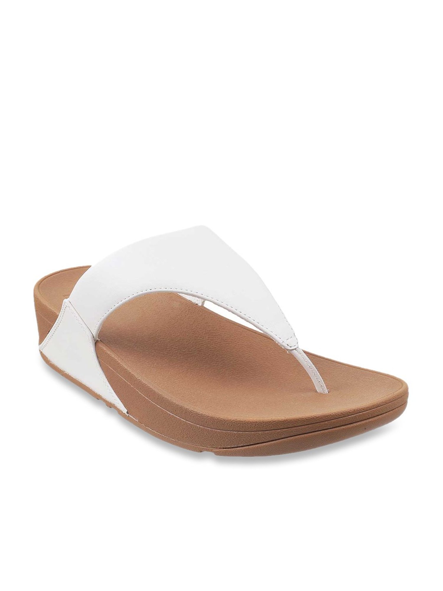 FitFlop Women's White Thong Wedges