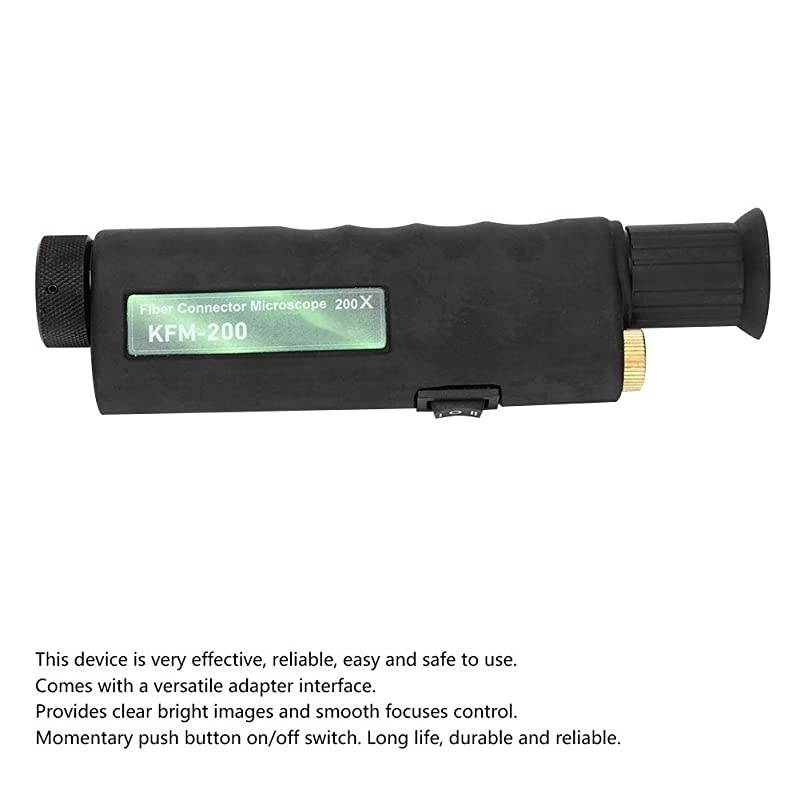 CL Fiber Optical Microscope Mini Handheld Optical Fiber Inspection Microscope with LED Light and 125mm 25mm Adapter