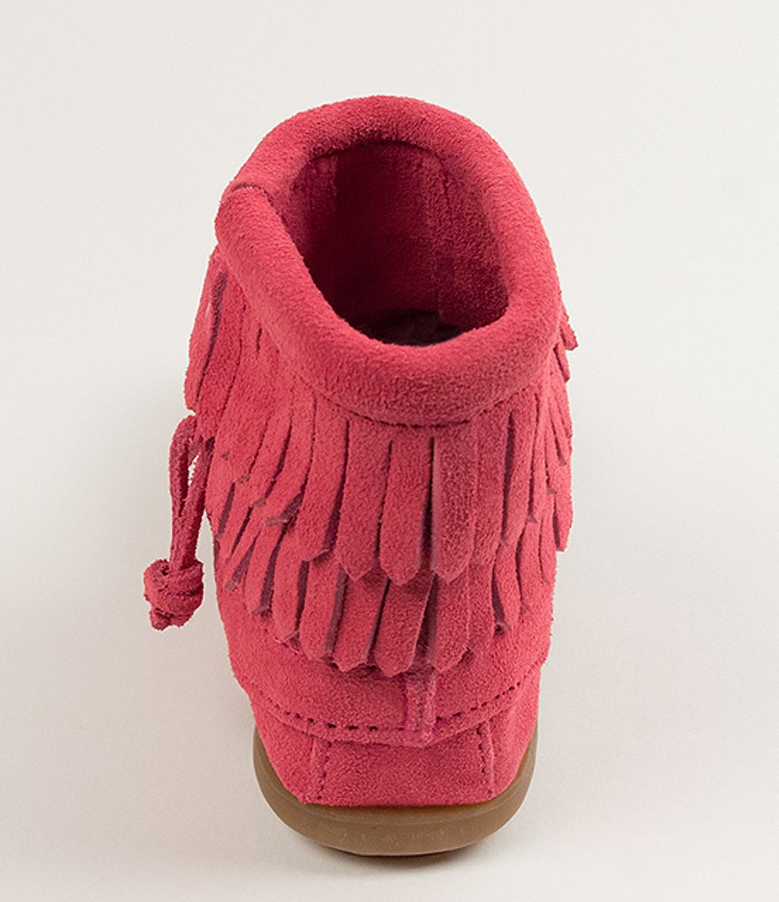 Minnetonka Girls' Double Fringe Suede Boots (Infant)