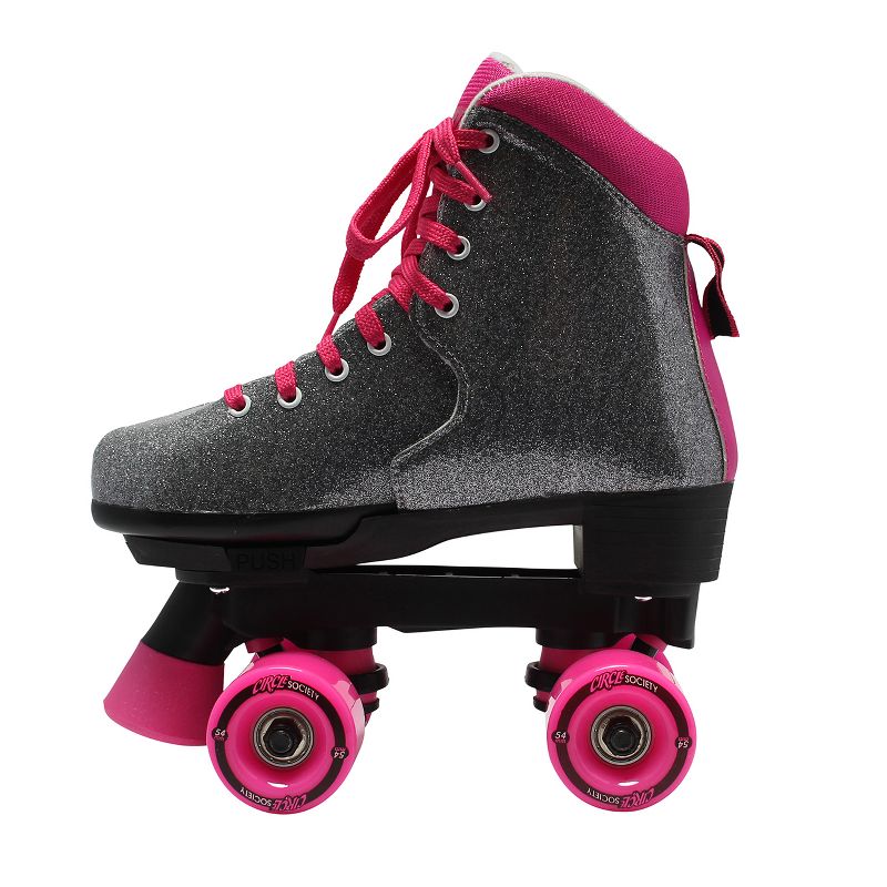 Circle Society Adjustable Skate - Bling Sizzling Pink 3-7
