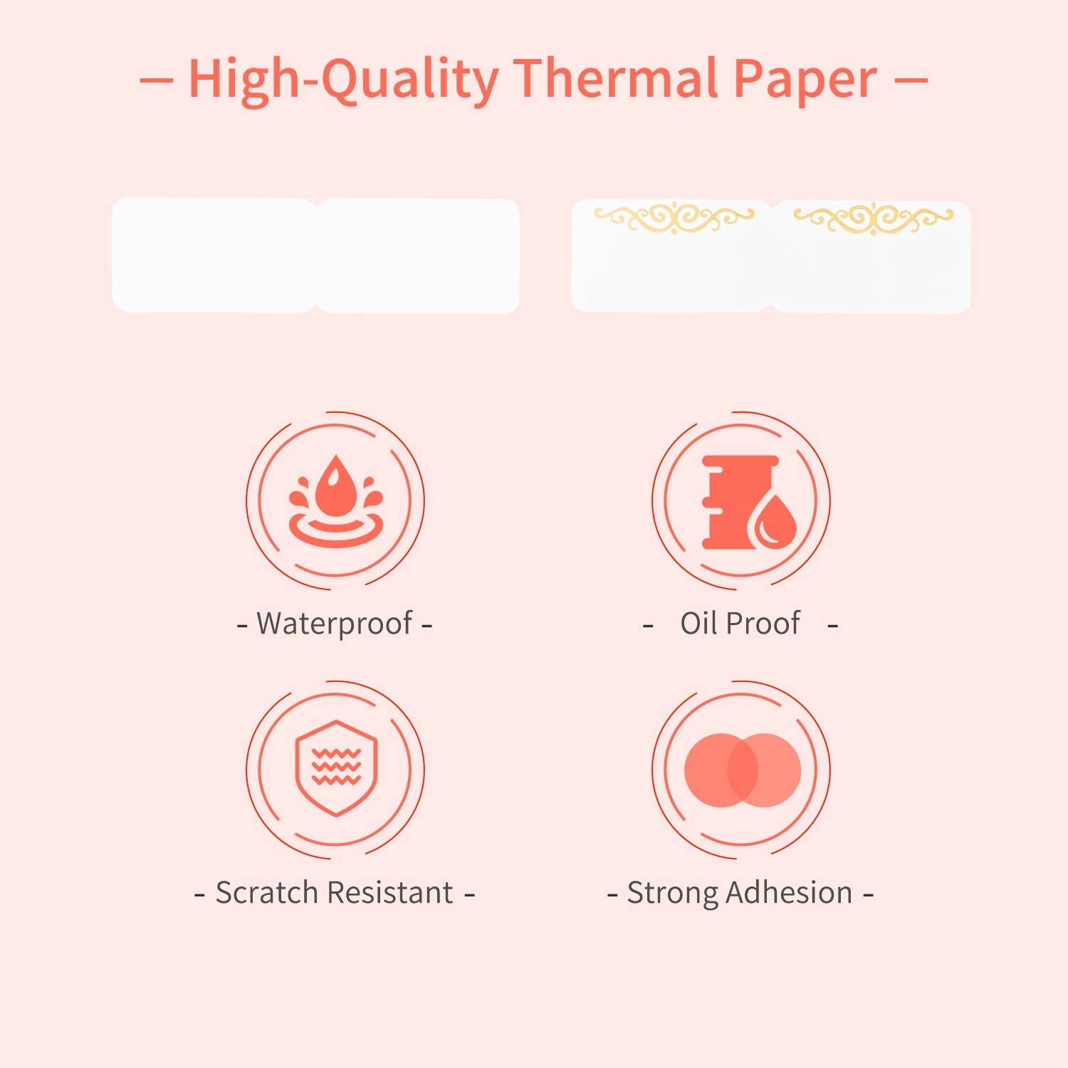 Aibecy Jewelry Label Paper Self-Adhesive Thermal Paper Roll 14*50mm 130sheets/roll Compatible with Phomemo D30 Thermal Printer