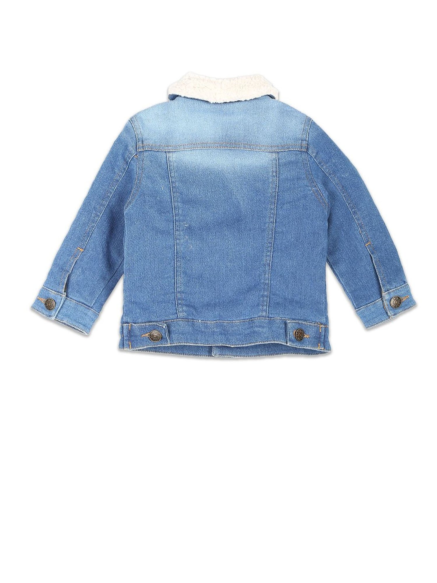 Allen Solly Junior Navy & Green Color Block Full Sleeves Jacket