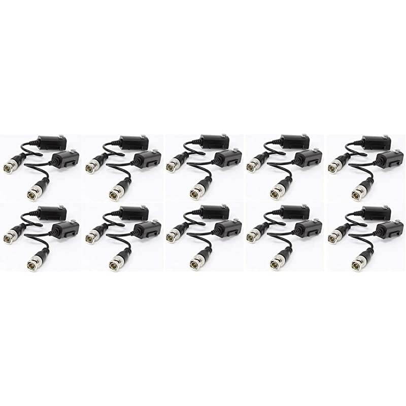 Pairs CCTV Balun for BNC Video Transmission via Cat 5e / Cat 6, Support 4K Video with Built-in Transient Voltage Surge Protection Pairs