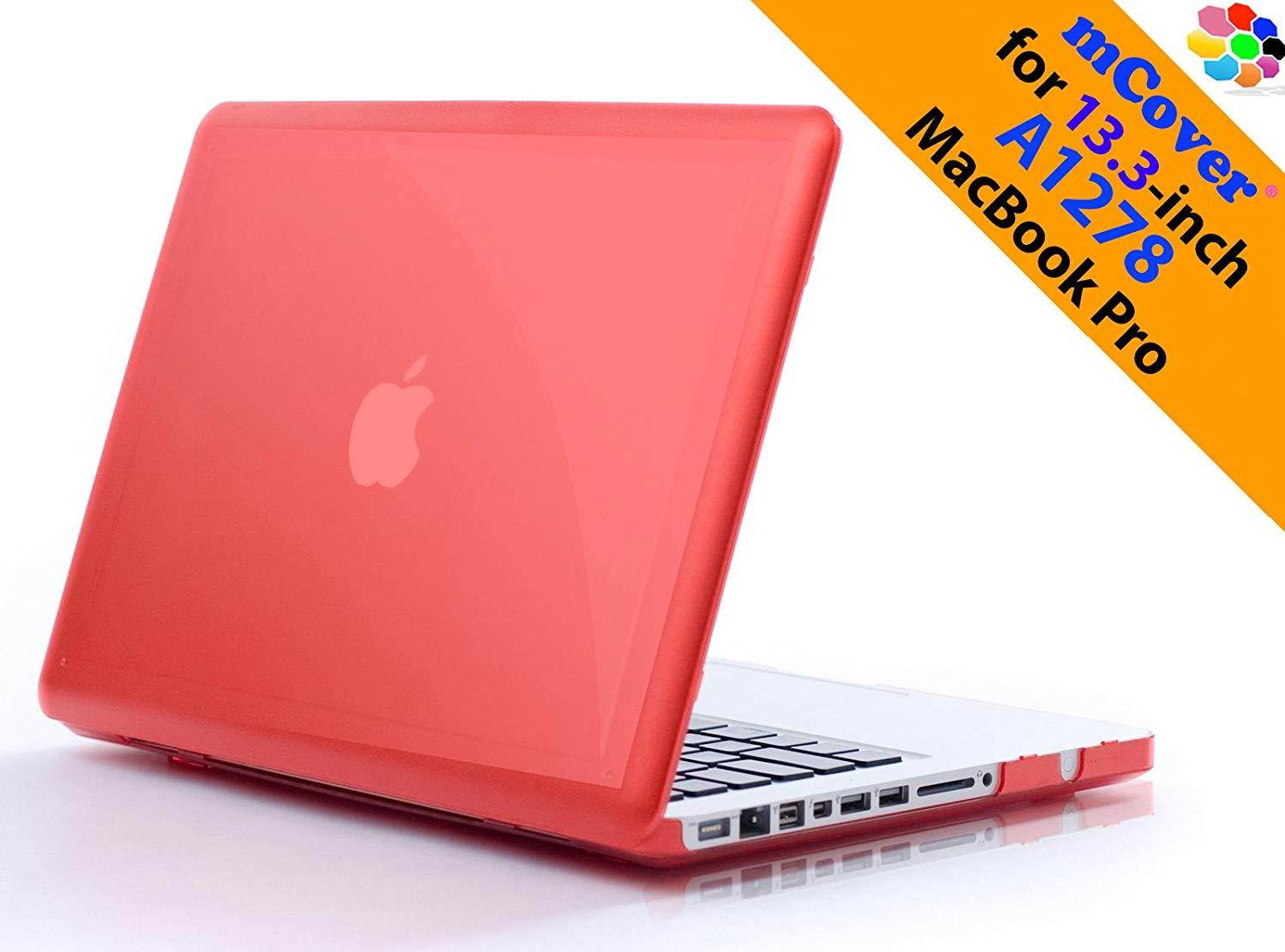 mCover iPearl Hard Shell Case with FREE keyboard cover for Model A1278 13-inch Regular display Aluminum Unibody MacBook Pro - RED